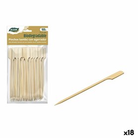 Ensemble de brochettes pour barbecue Algon Bambou 100 Pièces 13,5 cm (