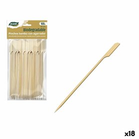 Ensemble de brochettes pour barbecue Algon Bambou 100 Pièces 18 cm (18