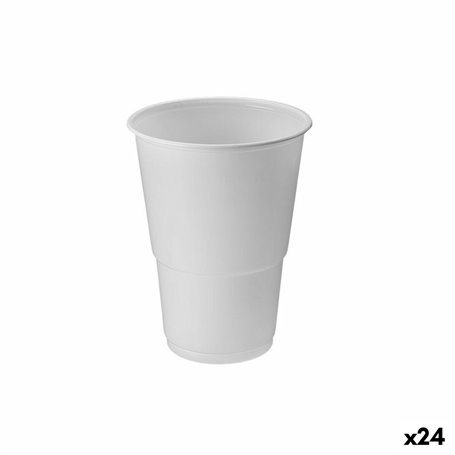 Lot de verres réutilisables Algon Plastique Blanc 15 Pièces 330 ml (24