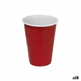 Lot de verres réutilisables Algon Plastique Rouge 10 Pièces 450 ml (18