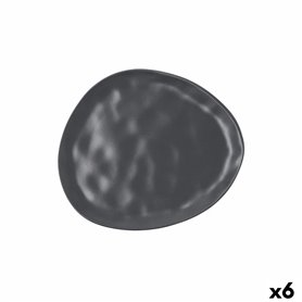 Assiette plate Bidasoa Cosmos Noir Céramique 23 cm (6 Unités)