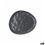 Assiette plate Bidasoa Cosmos Noir Céramique 23 cm (6 Unités)