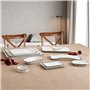 Plateau apéritif Quid Gastro Blanc Noir Céramique 31 x 23 cm (6 Unités