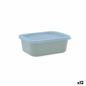 Boîte à repas rectangulaire avec couvercle Quid Inspira 380 ml Vert Pl