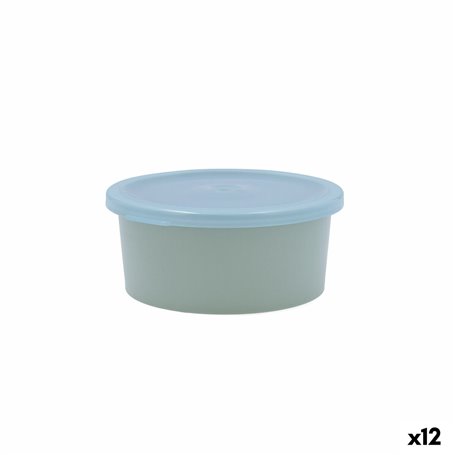 Panier-repas rond avec couvercle Quid Inspira 470 ml Bleu Plastique (1