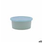 Panier-repas rond avec couvercle Quid Inspira 470 ml Bleu Plastique (1