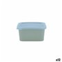 Panier-repas carré avec couvercle Quid Inspira 430 ml Bleu Plastique (