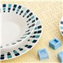 Assiette creuse Quid Simetric Bleu Céramique 20 cm (12 Unités)