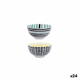 Bol Bidasoa Zigzag Multicouleur Céramique 11 cm (24 Unités)