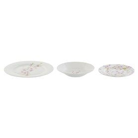 Service de Vaisselle Home ESPRIT Blanc Vert Rose Porcelaine 18 Pièces 