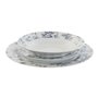 Service de Vaisselle Home ESPRIT Bleu Porcelaine Floral 18 Pièces 27 x