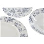 Service de Vaisselle Home ESPRIT Bleu Porcelaine Floral 18 Pièces 27 x