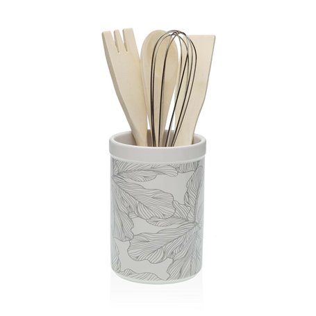 Pot pour ustensiles de cuisine Versa Palmier Céramique 10 x 15 x 10 cm