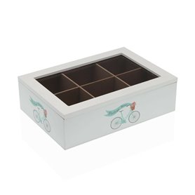Boîte pour infusions Versa Bicyclette Bois 17 x 7 x 24 cm