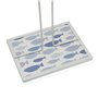 Dérouleur de papier de cuisine Versa Poissons Métal Acier Bois MDF 16,