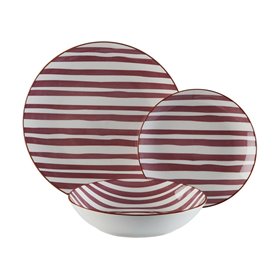 Service de Vaisselle Versa Venecia 18 Pièces Marron Porcelaine