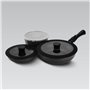 Ensemble de poêles Feel Maestro MR-4800-7 Noir Silicone Aluminium Ø 18