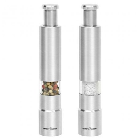 Set de salière et poivrière Proficook PC-PSM 1160 Blanc Argenté Acier 