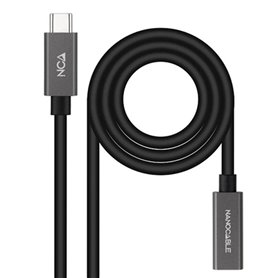 Câble Rallonge à USB-C NANOCABLE 10.01.4400 Noir 50 cm