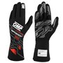 Gants de conduite pour hommes OMP SPORT Noir/Rouge S