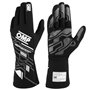 Gants de conduite pour hommes OMP SPORT Noir/Blanc S