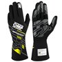 Gants de conduite pour hommes OMP SPORT Noir/Jaune M