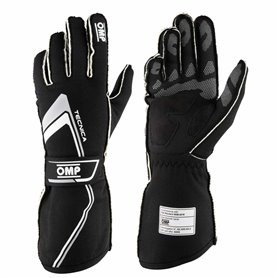 Gants de conduite pour hommes OMP TECNICA Noir/Blanc XL