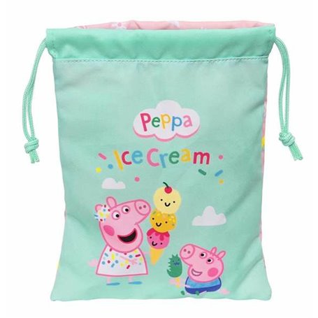 Sac à goûter Peppa Pig Ice cream Sac 20 x 25 x 1 cm Rose Menthe