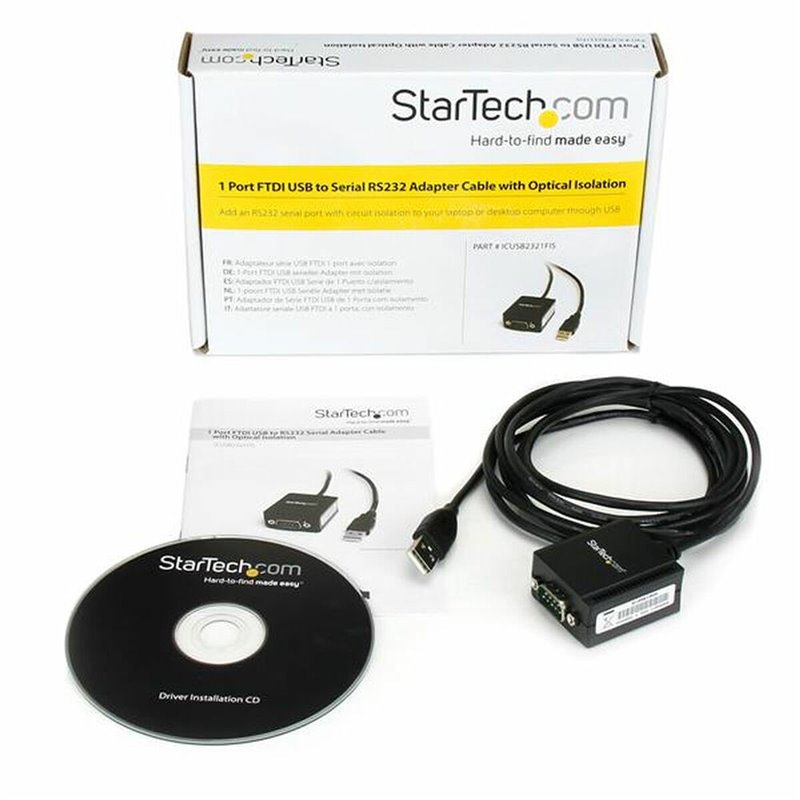 Startech.com Câble adaptateur FTDI USB vers série RS232 1 port avec isolation optique