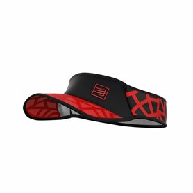 Visière Compressport Spider Web Ultralight Rouge Noir Taille unique