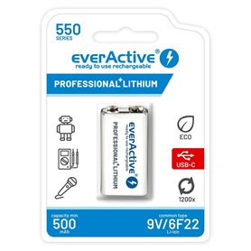 Piles Rechargeables EverActive EVHR22-550C 9 V