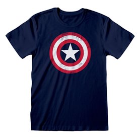T shirt à manches courtes Capitán América Captain America Shield Bleu 