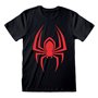 T shirt à manches courtes Spider-Man Hanging Spider Noir Unisexe