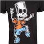 T shirt à manches courtes The Simpsons Skeleton Bart Noir Unisexe