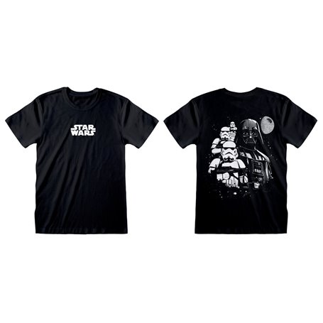 T shirt à manches courtes Star Wars Collage Noir Unisexe