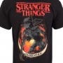 T shirt à manches courtes Stranger Things Demogorgon Upside Down Noir 