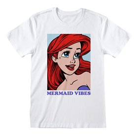 T shirt à manches courtes The Little Mermaid Mermaid Vibes Blanc Unise