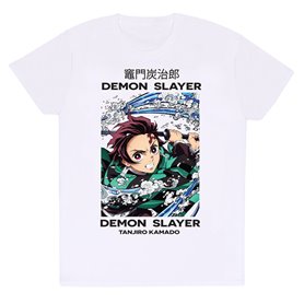 T shirt à manches courtes Demon Slayer Whirlpool Blanc Unisexe