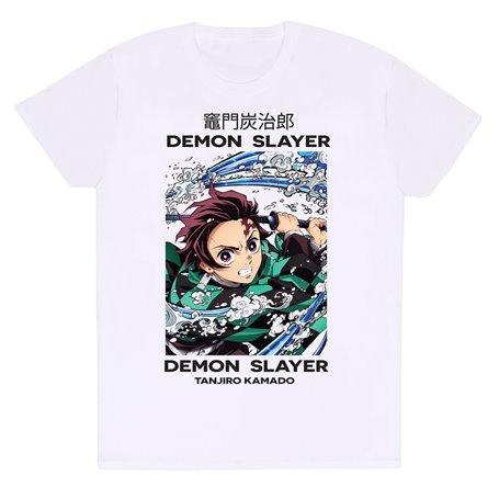 T shirt à manches courtes Demon Slayer Whirlpool Blanc Unisexe