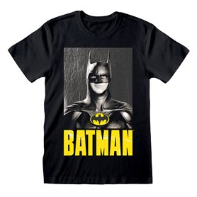 T shirt à manches courtes Batman Keaton Batman Noir Unisexe