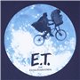 T shirt à manches courtes E.T. Moon Silhouette Bleu Unisexe