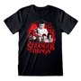 T shirt à manches courtes Stranger Things Circle Logo Noir Unisexe