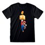 T shirt à manches courtes Super Mario Mario Coin Noir Unisexe