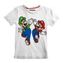 T shirt à manches courtes Enfant Super Mario Mario and Luigi Blanc