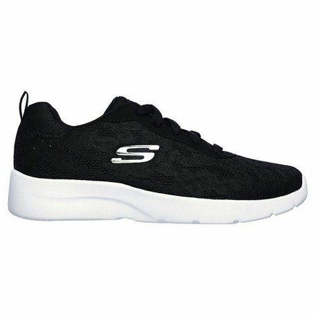 Chaussures de sport pour femme Skechers Floral Mesh Lace Up Noir