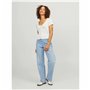 T-shirt à manches courtes femme Jack & Jones Jxlucinda Str Ss  Blanc