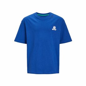 T shirt à manches courtes Enfant Jack & Jones Jorcole Back Print Bleu 