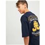 T shirt à manches courtes Enfant Jack & Jones Jorcole Back Print Blue 