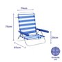 Chaise Pliante Marbueno Rayures Bleu Blanc 63 x 78 x 76 cm