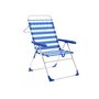 Chaise Pliante Marbueno Rayures Bleu Blanc 59 x 97 x 61 cm